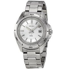 Seiko SGEE87P1 Men's Silver Dial Stainless Steel Date Watch