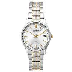 Seiko SGEF03 Men's Dress Silver Tone Dial Two Tone Steel Bracelet Watch