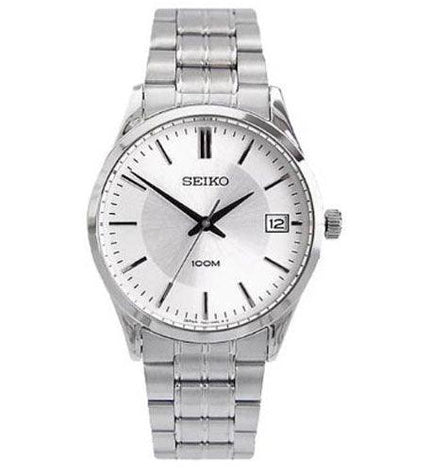 Seiko SGEF05 Men's Stainless Steel Silver Dial Quartz Watch ,