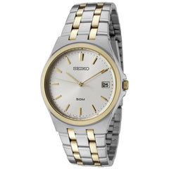 Seiko SGEF12 Men's Quartz Two Tone Stainless Steel Silver Dial Watch