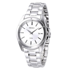 Seiko SGEF75P1 Men's Silver Tone Dial Stainless Steel Bracelet Analog Watch