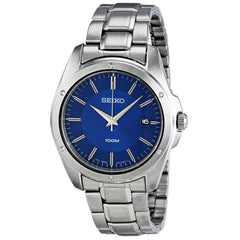 Seiko SGEF77 Men's Royal Blue Dial Stainless Steel Analog Watch
