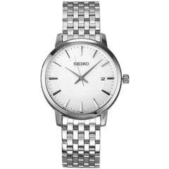 Seiko SGEF87P1 Men's Silver Tone Dial Stainless Steel Bracelet Watch