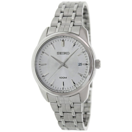 Seiko SGEG01P1 Men's Silver Dial Stainless Steel Bracelet Date Watch ,