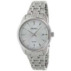 Seiko SGEG01P1 Men's Silver Dial Stainless Steel Bracelet Date Watch