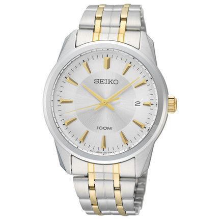 Seiko SGEG07P1 Men's Silver Dial Two Tone Stainless Steel Bracelet Watch ,