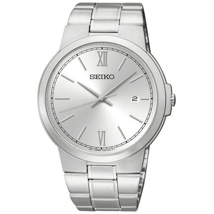 Seiko SGEG41 Men's Silver Dial Stainless Steel Bracelet Date Watch ,