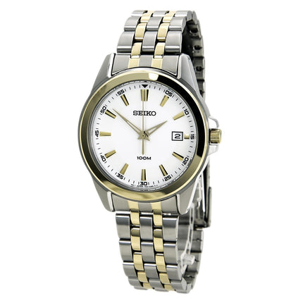 Seiko SGEG88 Men's Silver Dial Two Tone Steel Bracelet Quartz Watch ,