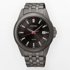 Seiko SGEG89 Men's Black Dial Black IP Steel Bracelet Quartz Watch