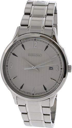 Seiko SGEH79P1 Men's Classic White Dial Steel Bracelet Watch ,