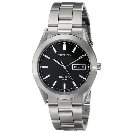 Seiko SGG707 Men's Grey Dial Titanium Bracelet Watch ,