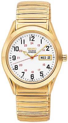 Seiko SGG746 Men's Gold Tone Stainless Steel Adjustable Flex Band Watch ,