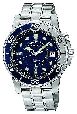 Seiko SKA387 Men's Kinetic Blue Dial Dive Watch ,