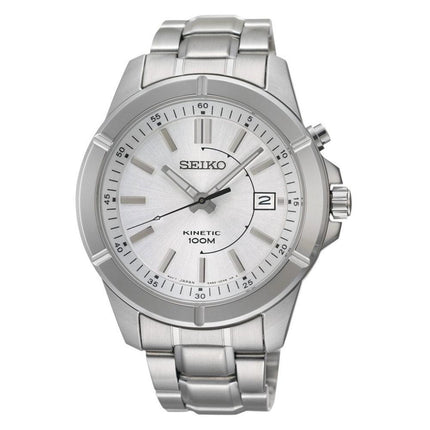 Seiko SKA535P1 Men's Silver Tone Dial Stainless Steel Bracelet Kinetic Watch ,