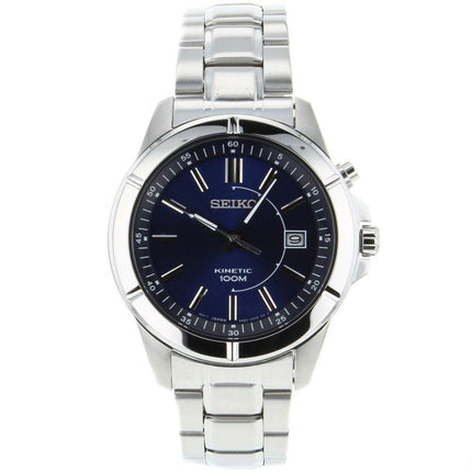 Seiko SKA539P1 Men's Blue Dial Stainless Steel Bracelet Kinetic Watch ,