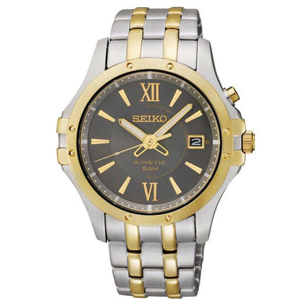 Seiko SKA550 Men's Le Grand Sport Kinetic Power Reserve Grey Dial Two Tone Steel Watch ,