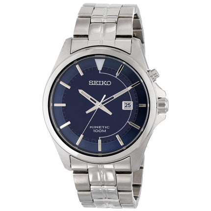 Seiko SKA581 Men's Core Blue Dial Stainless Steel Bracelet Kinetic Watch ,