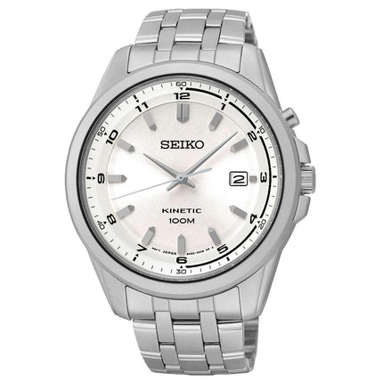 Seiko SKA629 Men's Core Silver Dial Stainless Steel Bracelet Kinetic Watch ,