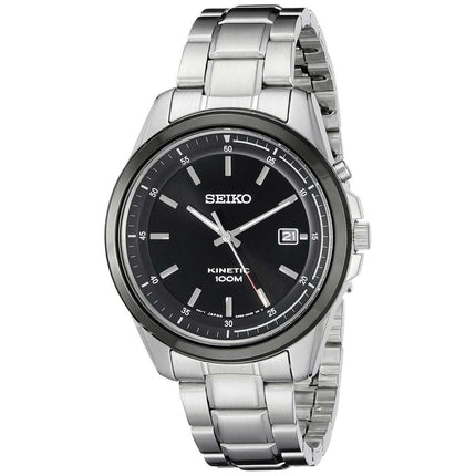 Seiko SKA679 Men's Two Tone Dial Stainless Steel Bracelet Kinetic Watch ,