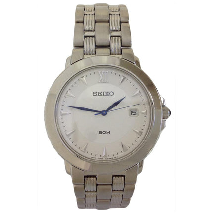 Seiko SKK511 Men's Le Grand Sport White Dial Stainless Steel Bracelet Watch ,