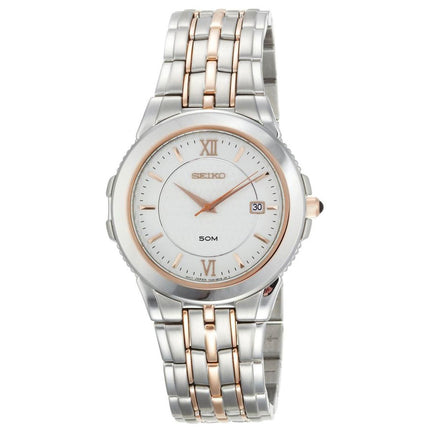 Seiko SKK690 Men's Le Grand Sport Two Tone Dial Rose Gold Steel Bracelet Watch ,