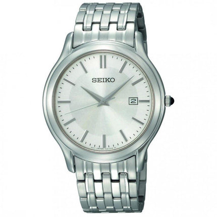 Seiko SKK703P1 Men's Dress Silver Dial Stainless Steel Bracelet Date Watch ,