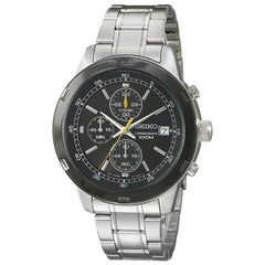 Seiko SKS435 Men's Stainless Steel Bracelet Black Dial Chronograph Watch