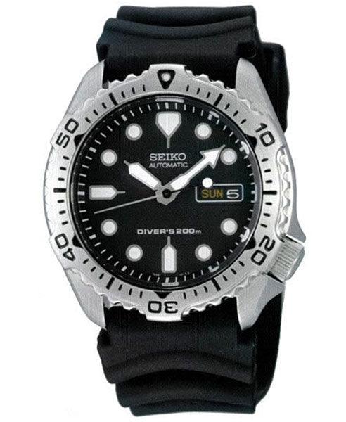 タッチ・ザ・スカイ Seiko SKX171 Men's Automatic Black Dial Rubber Strap Dive Watch