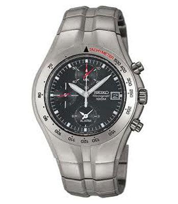 Seiko SNA067 Men's Quartz Titanium Chronograph Alarm Watch ,