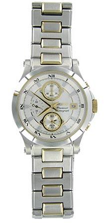 Seiko SNA586P1 Premier Men's Alarm Chronograph Watch ,