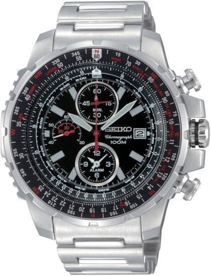 Seiko SNAD05 Men's Oversized Chronographs Stainless Steel Watch ,