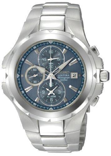 Seiko SNAD51 Men's Coutura Light Blue Dial Chronographs Stainless Steel Watch ,