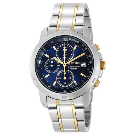 Seiko SNDB05 Men's Blue Dial Two Tone Bracelet Chronograph Watch ,