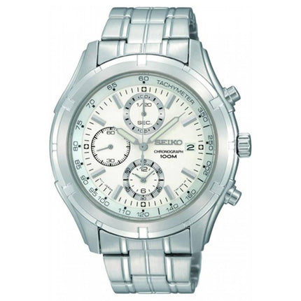 Seiko SNDC35P1 Men's Chronograph Stainless Steel Bracelet Silver Dial Watch ,