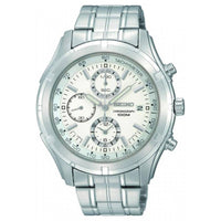 Seiko SNDC35P1 Men's Chronograph Stainless Steel Bracelet Silver Dial Watch ,