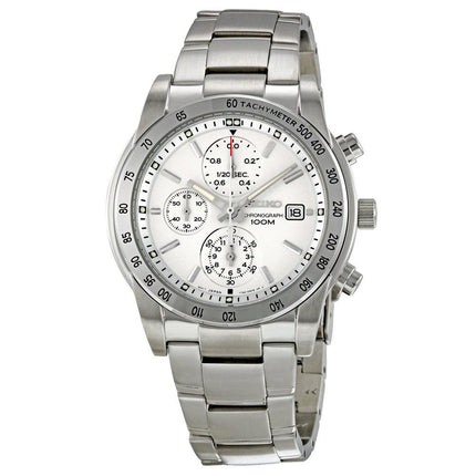 Seiko SNDD03 Men's Chrono Silver Dial Stainless Steel Bracelet Date Watch ,
