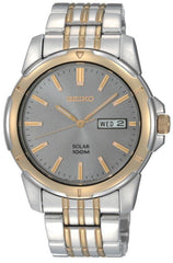 Seiko SNE098 Men's Two Tone Stainless Steel Charcoal Dial Quartz Watch