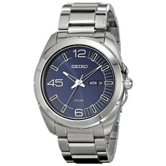 Seiko SNE337 Men's Solar Millennial Blue Dial Stainless Steel Bracelet Watch