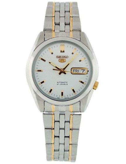 Seiko SNK363K Men's TT Stainless Steel White Dial Watch ,