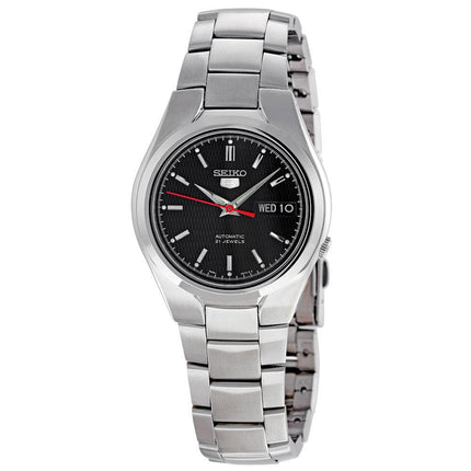 Seiko SNK607 Men's Seiko 5 Automatic Black Dial Stainless Steel Bracelet Watch ,