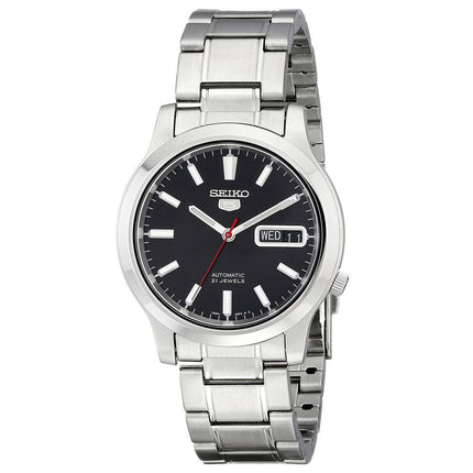 Seiko SNK795 Men's Seiko 5 Automatic Steel Bracelet Black Dial Watch ,