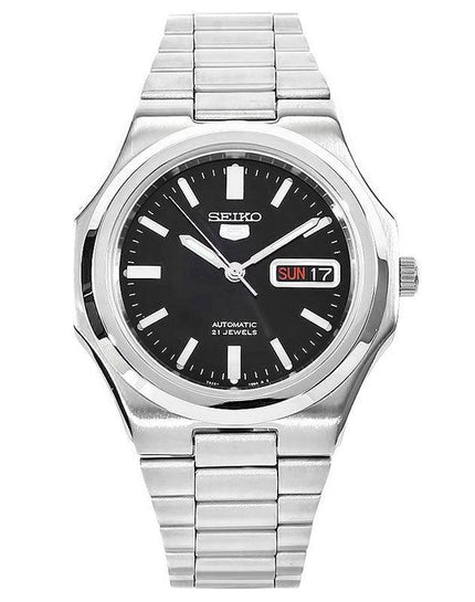 Seiko SNKK47 Men's SS 30M WR Stainless Steel Black Dial Watch ,