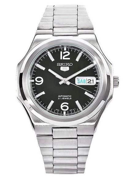 Seiko SNKK57 Men's Black Dial Stainless Steel Automatic Watch ,