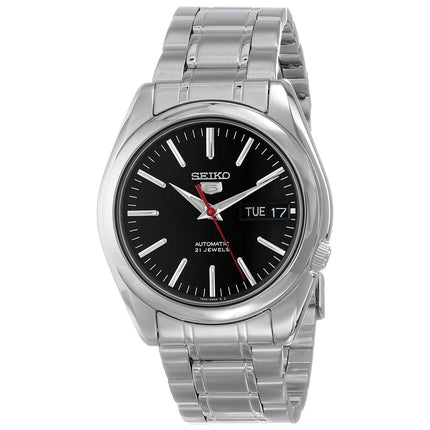 Seiko SNKL45 Men's 5 Automatic Day Date Black Dial Stainless Steel Bracelet Watch ,