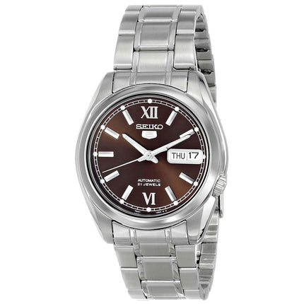 Seiko SNKL53 Men's 5 Automatic Stainless Steel Bracelet Brown Dial Watch ,