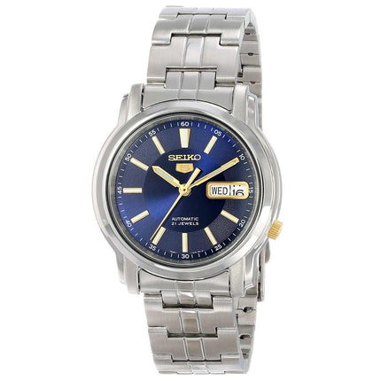 Seiko SNKL79 Men's 5 Automatic Blue Dial Stainless Steel Bracelet Watch ,