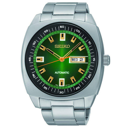 Seiko SNKM97 Men's Recraft Green Dial Steel Bracelet Automatic Watch ,