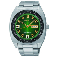 Seiko SNKM97 Men's Recraft Green Dial Steel Bracelet Automatic Watch