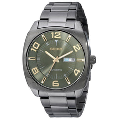 Seiko SNKN35 Men's Recraft Green Dial Black IP Steel Bracelet Automatic Watch