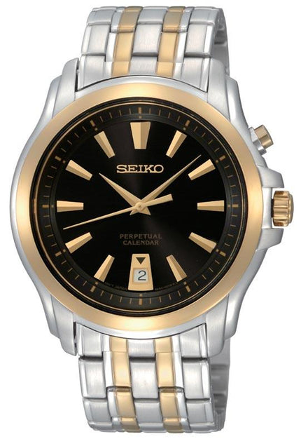 Seiko SNQ120 Men's Two Tone Perpetual Calendar Stainless Steel Watch ,